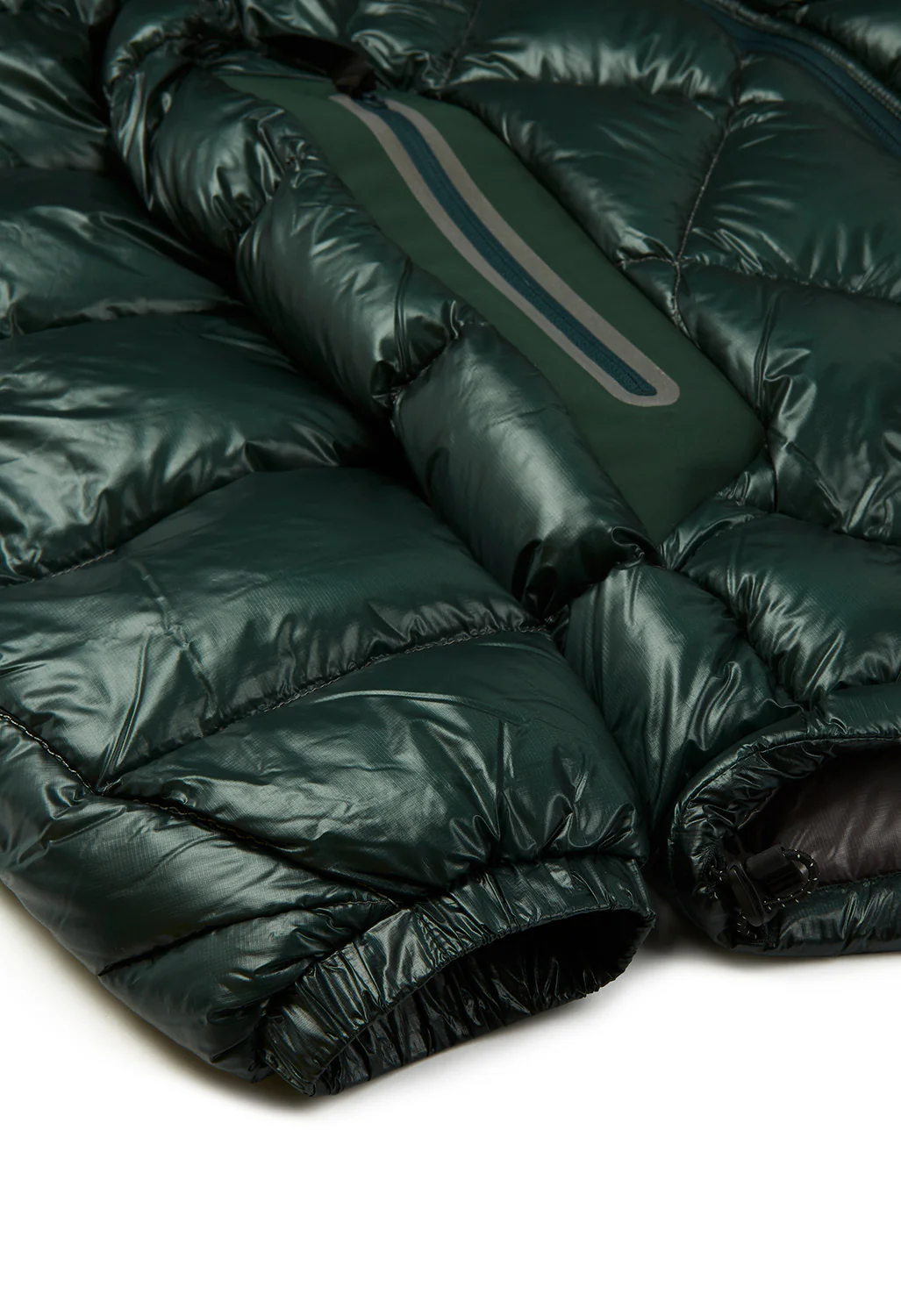 and wander Men's Diamond Stitch Down Hoodie - Green - Image 5