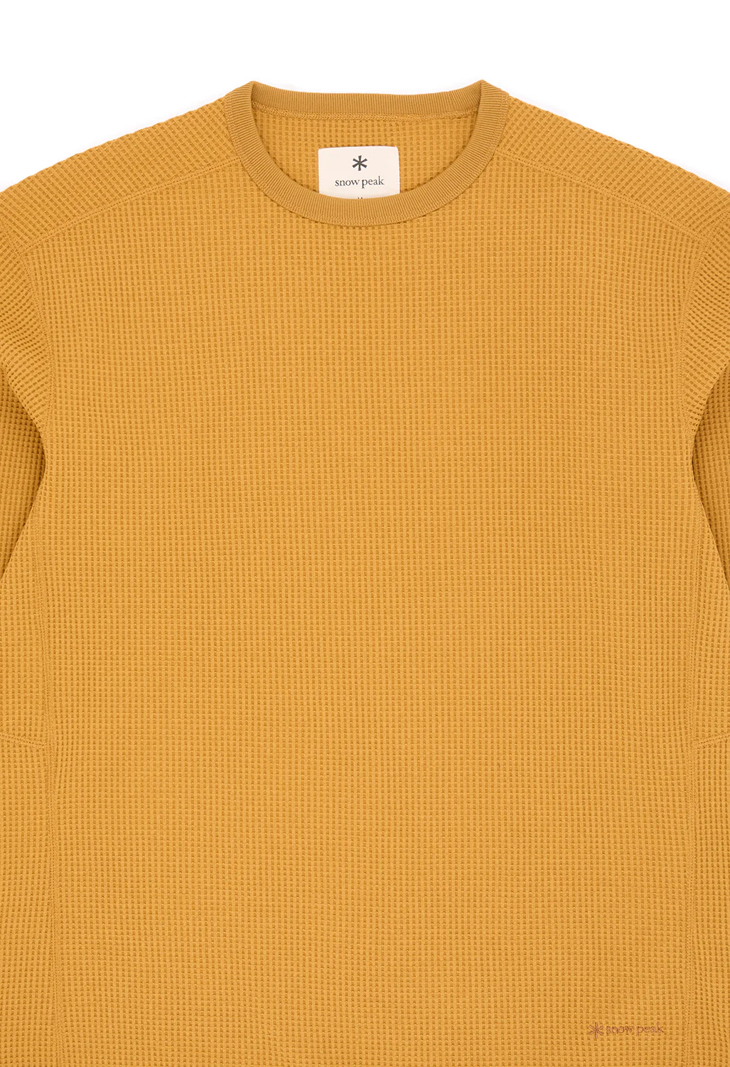 Snow Peak Men's Dry Waffle Long Sleeve T-Shirt - Mustard - Image 3
