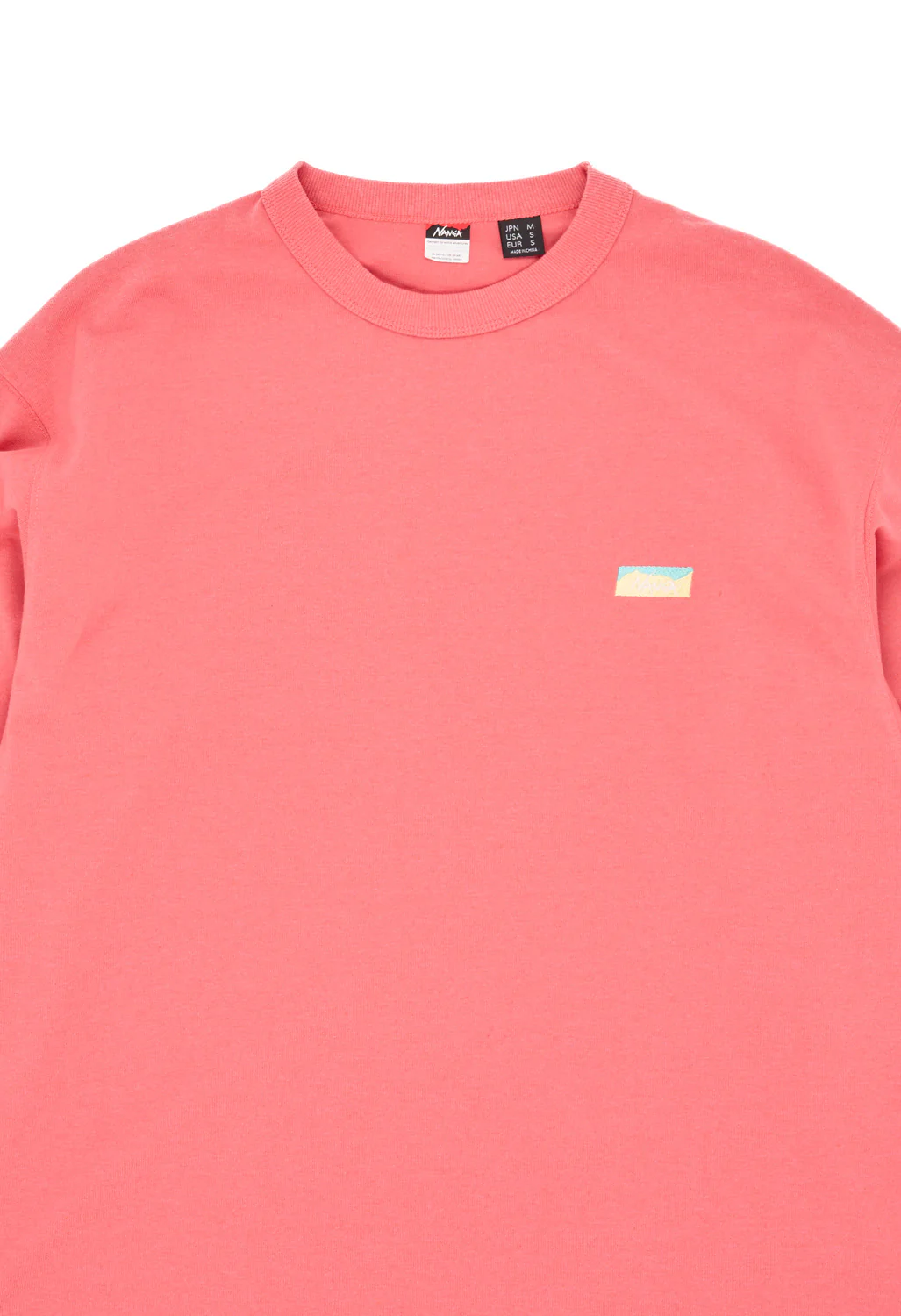 Nanga Men's Eco Hybrid Box Logo Embroidery Long Sleeve Tee - Pink - Image 3