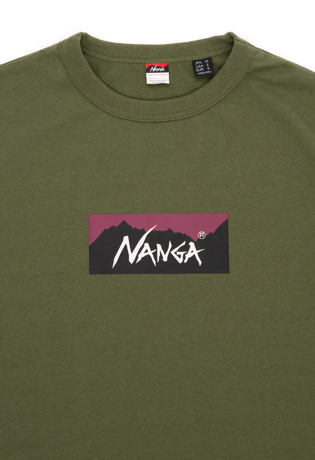 Nanga Men's Eco Hybrid Box Logo Long Sleeve Tee - Dark Green - Image 3
