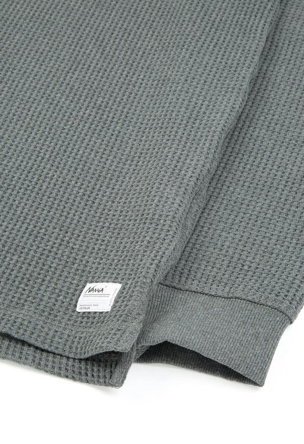 Nanga Men's Eco Hybrid Waffle Long Sleeve Tee - Heather Grey - Image 4