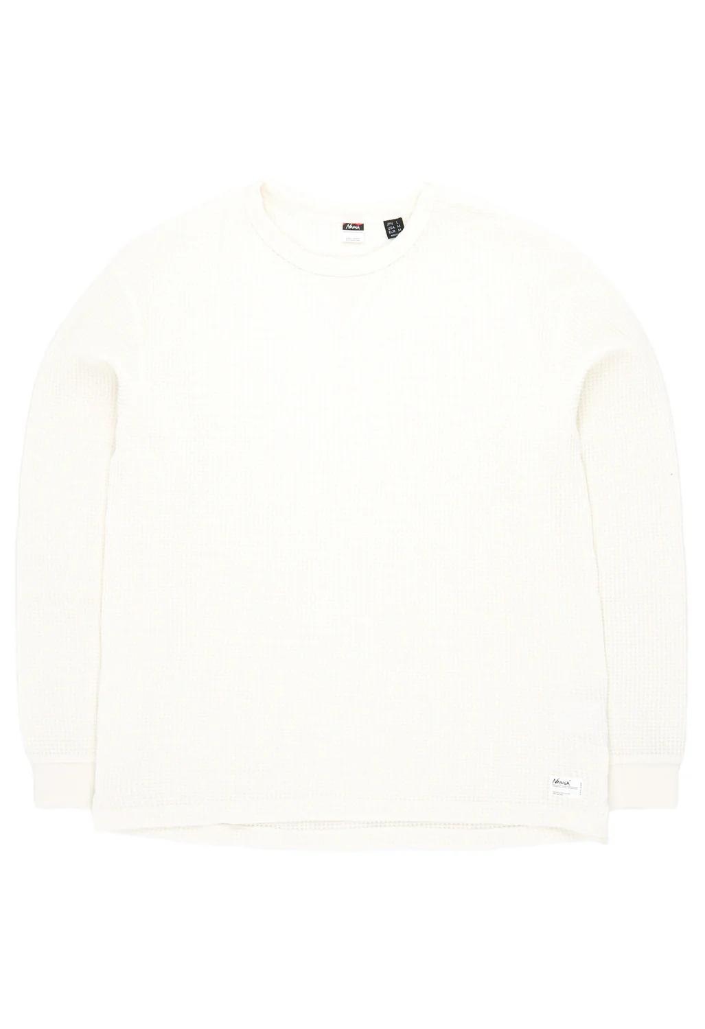 Nanga Men's Eco Hybrid Waffle Long Sleeve Tee - White