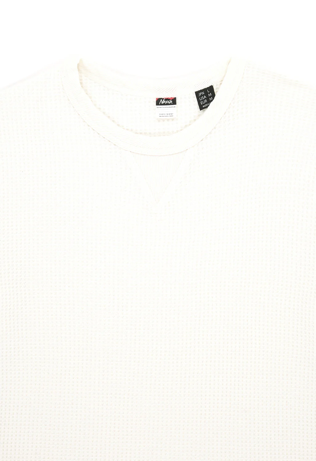Nanga Men's Eco Hybrid Waffle Long Sleeve Tee - White - Image 3