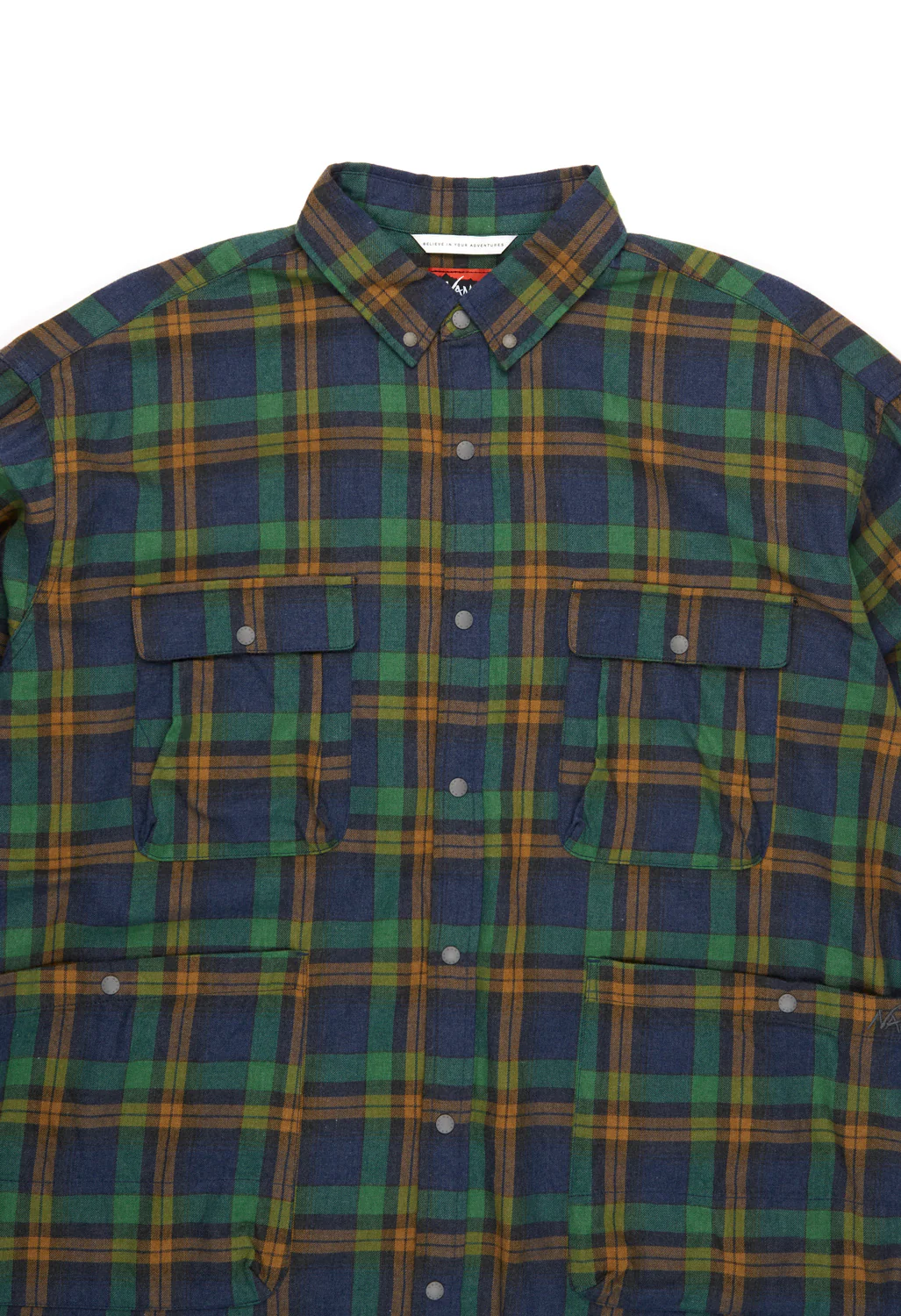 Nanga Men's Fade Plaid Camp Shirt - Yellow - Image 3