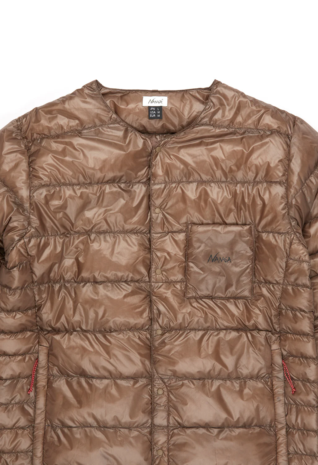 Nanga Men's Inner Down Cardigan Detachable Sleeve - Mocha - Image 3