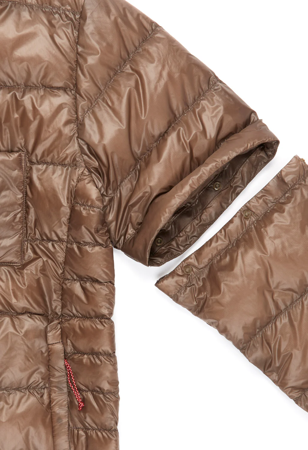Nanga Men's Inner Down Cardigan Detachable Sleeve - Mocha - Image 5