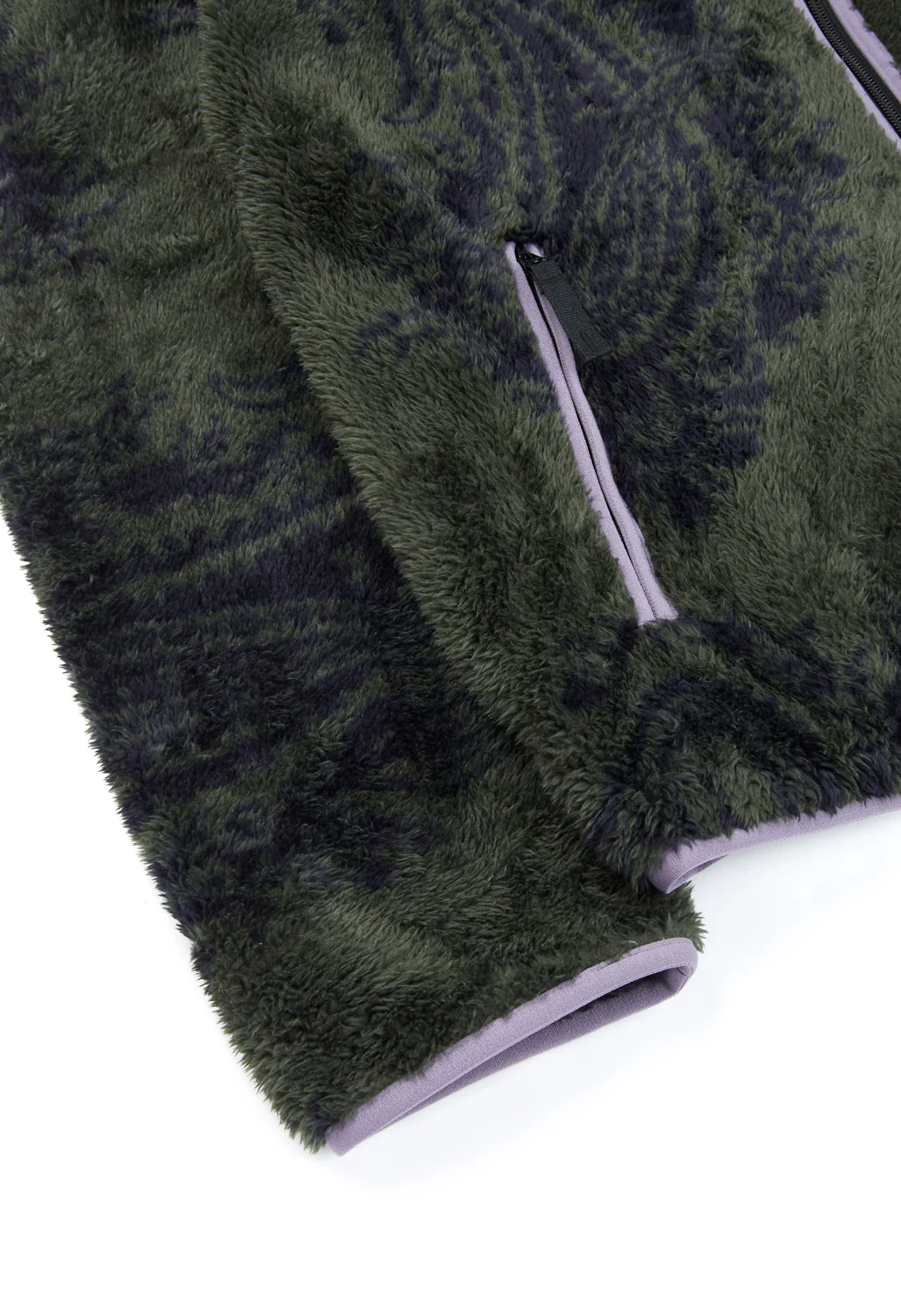 Carhartt WIP Men's Jebson Sweat Jacket - Paisley Big Print / Plant / Glassy Purple - Image 4
