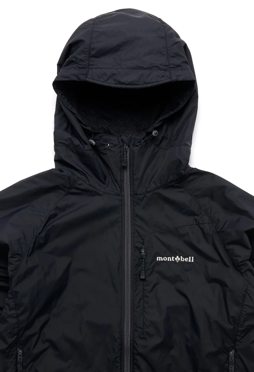Montbell Men's Light Shell Hooded Jacket - Black - Image 3