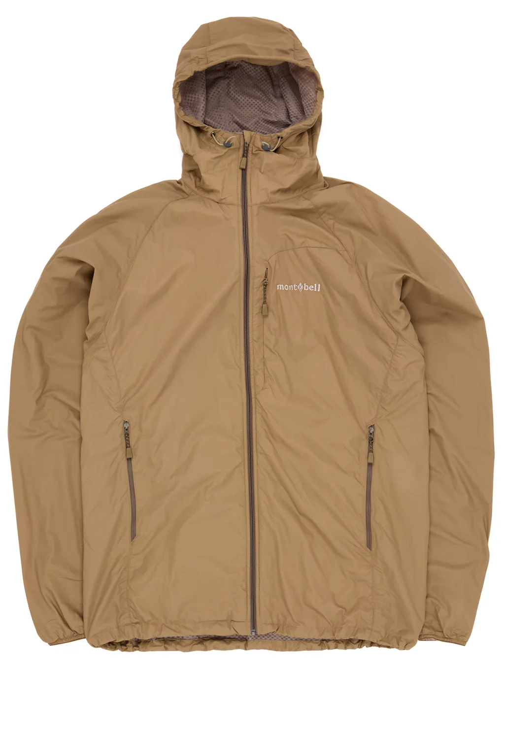 Montbell Men's Light Shell Hooded Jacket - Tan