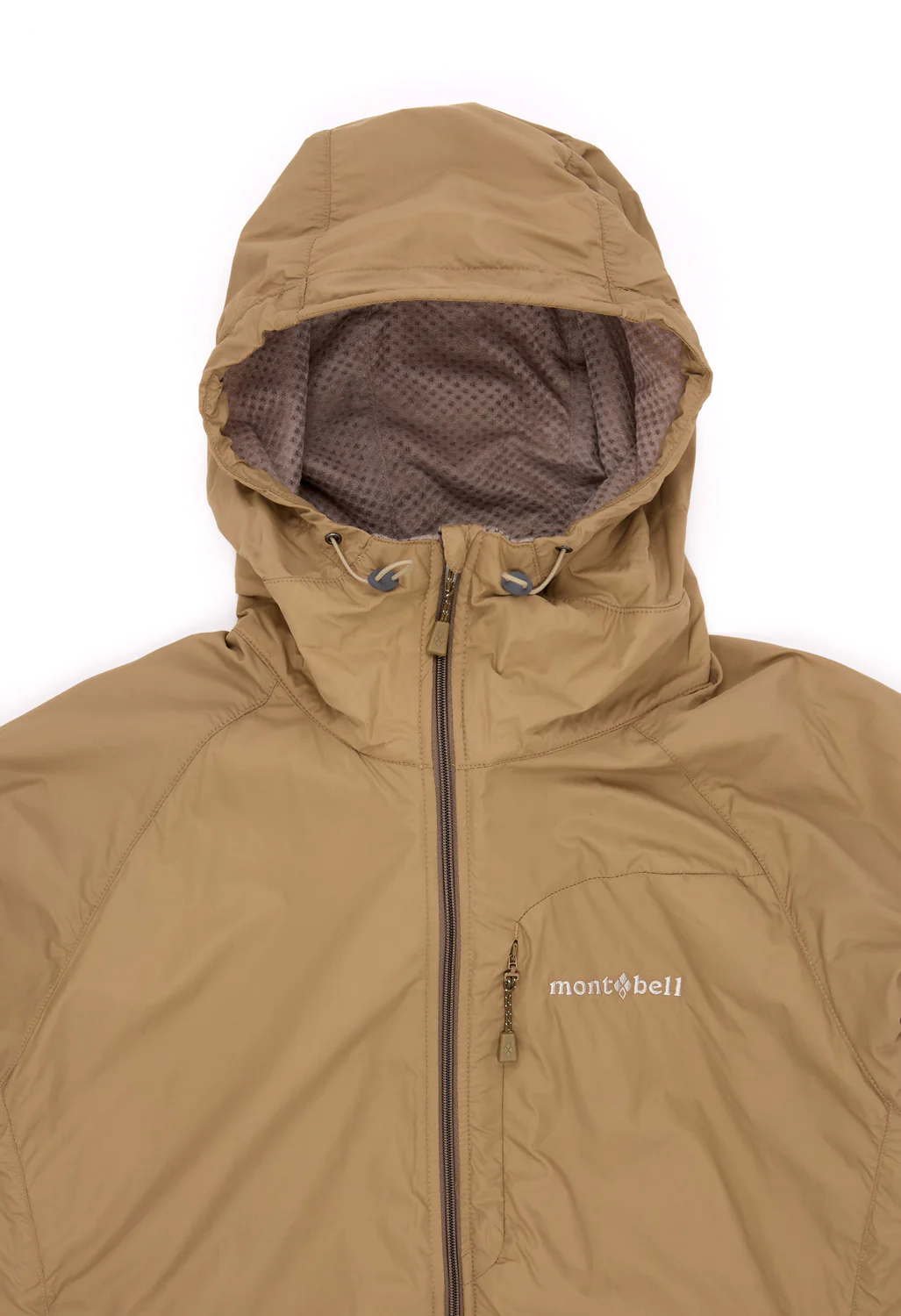 Montbell Men's Light Shell Hooded Jacket - Tan - Image 3