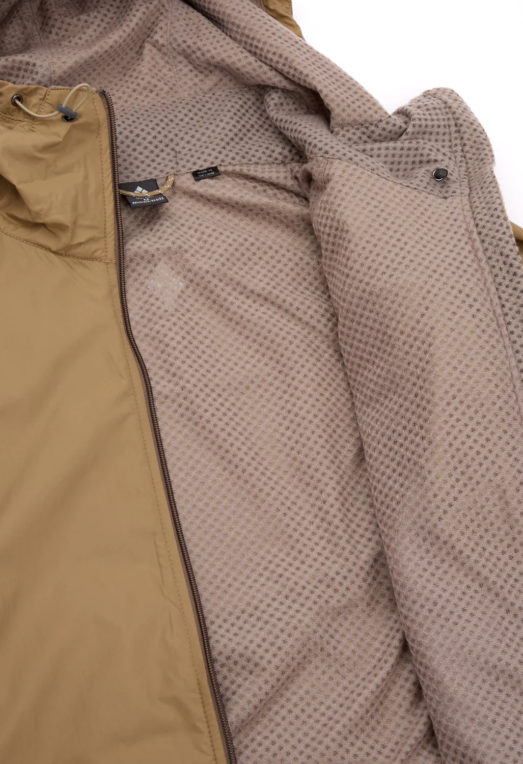 Montbell Men's Light Shell Hooded Jacket - Tan - Image 5