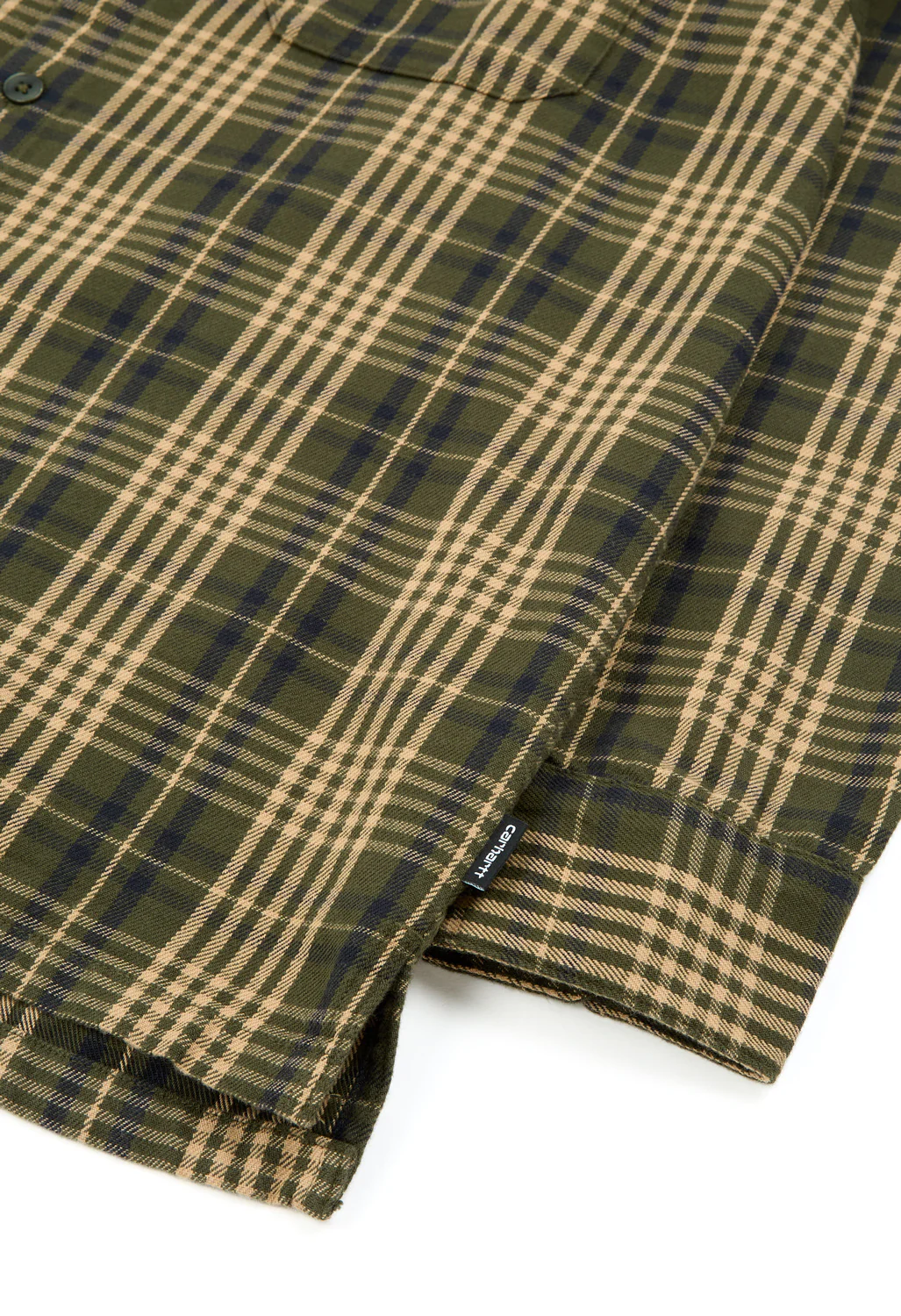 Carhartt WIP Men's Long Sleeve Mandlik Shirt - Mandlik Check, Office Green - Image 5