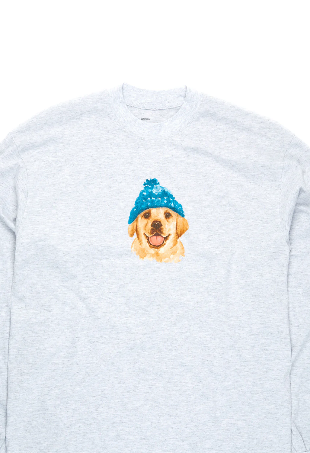 Adsum Men's Long Sleeved Dog Tee - Heather Grey - Image 3