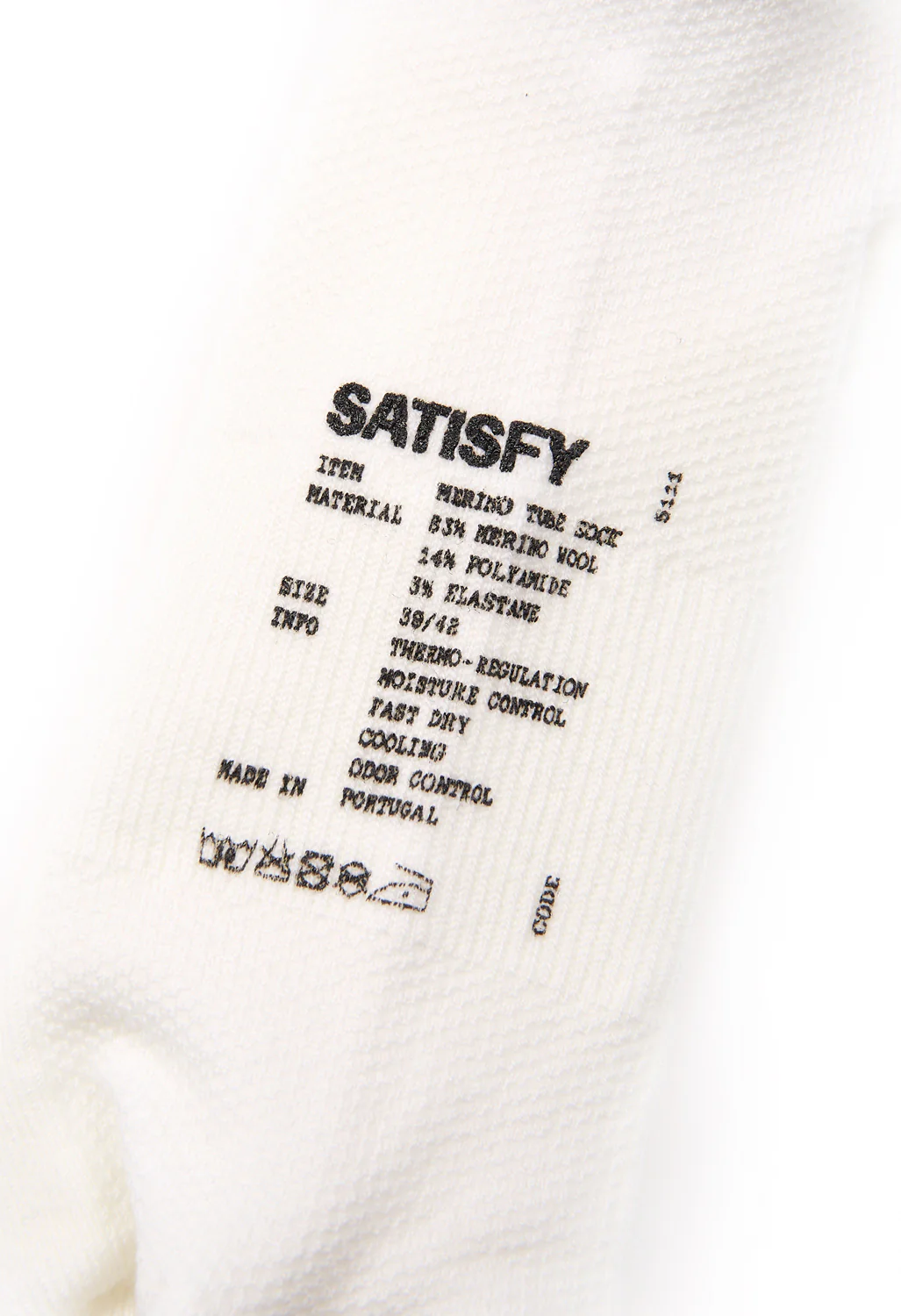 Satisfy Men's Merino Tube Socks - White - Image 2