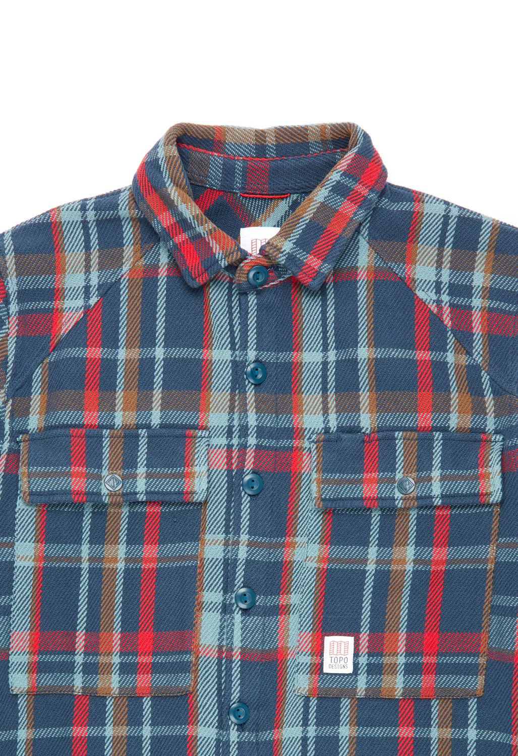 Topo Designs Men's Mountain Shirt Jacket - Pond Blue Multi Plaid - Image 3
