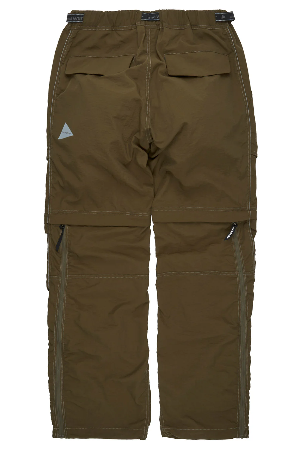 and wander Men's Ny Taffeta Hiker 2Way Pants - Dark Khaki - Image 2