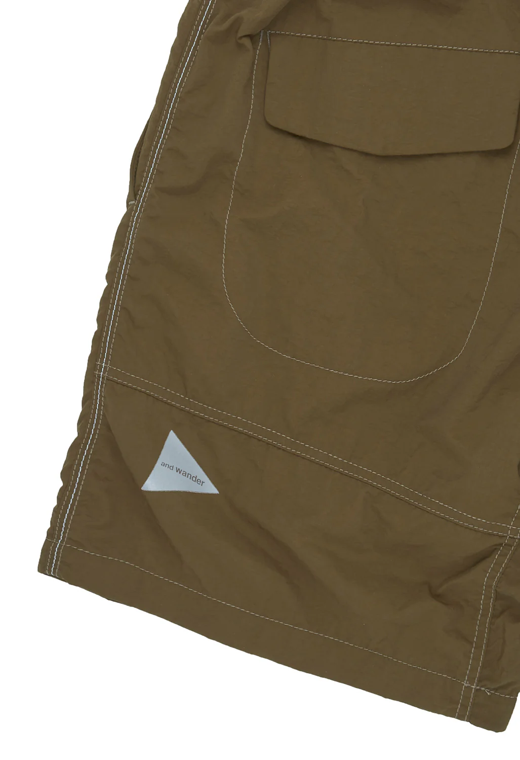 and wander Men's Ny Taffeta Hiker Short Pants - Dark Khaki - Image 3