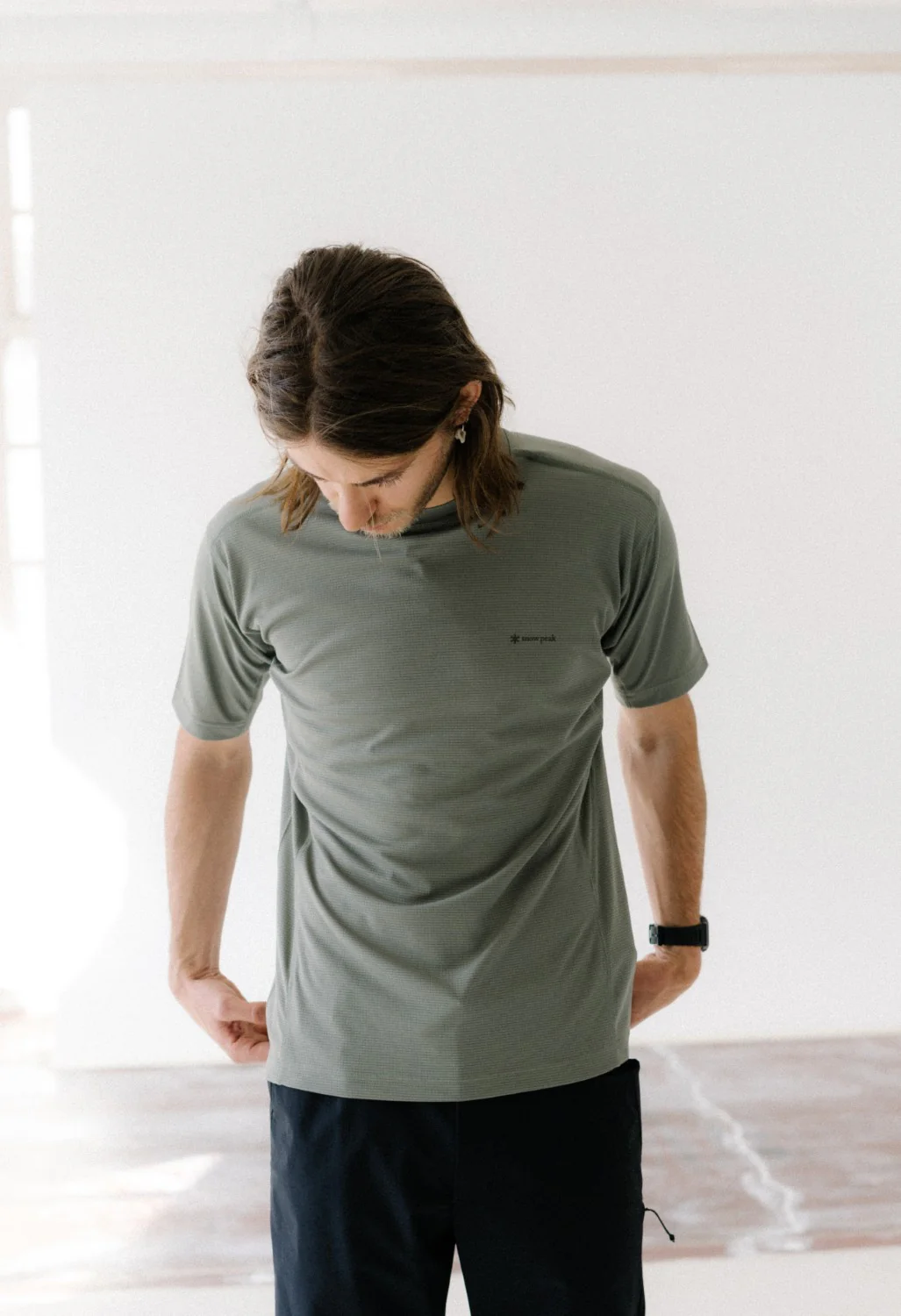 Snow Peak Men's Pe Power Dry T-Shirt - Grey - Image 5