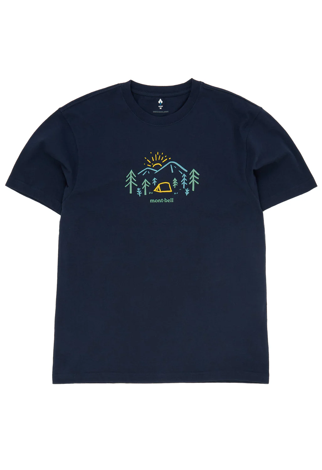 Montbell Men's Pear Skin Cotton Mountain Morning T-Shirt - Navy - Image 5