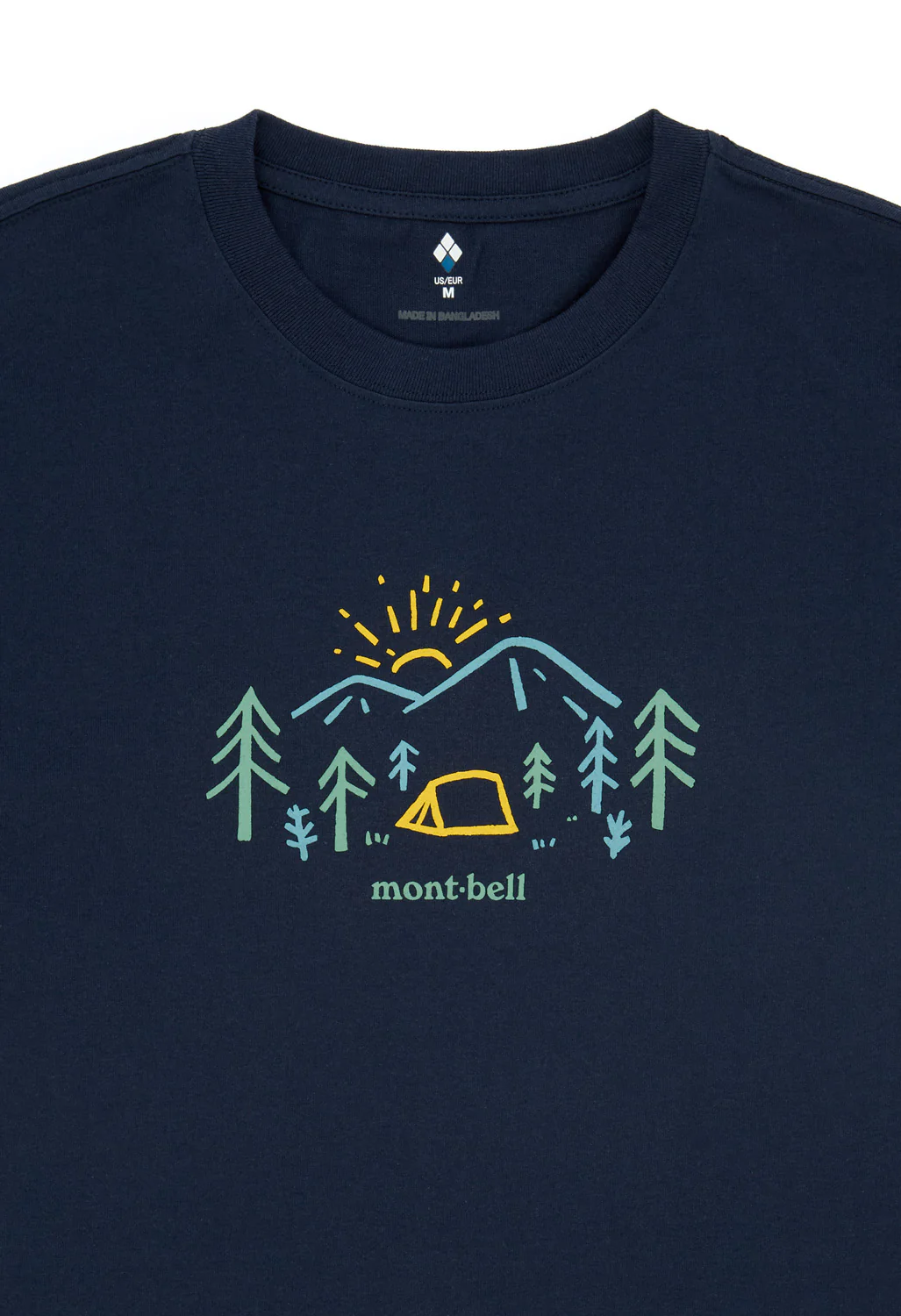 Montbell Men's Pear Skin Cotton Mountain Morning T-Shirt - Navy - Image 7