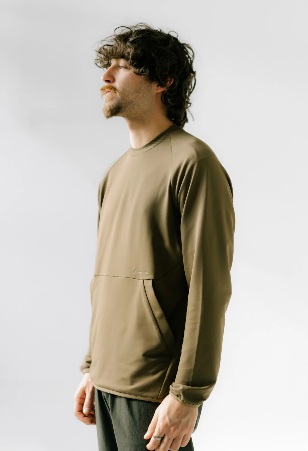 Snow Peak Men's Quick Dry Sweatshirt Pullover - Khaki - Image 7