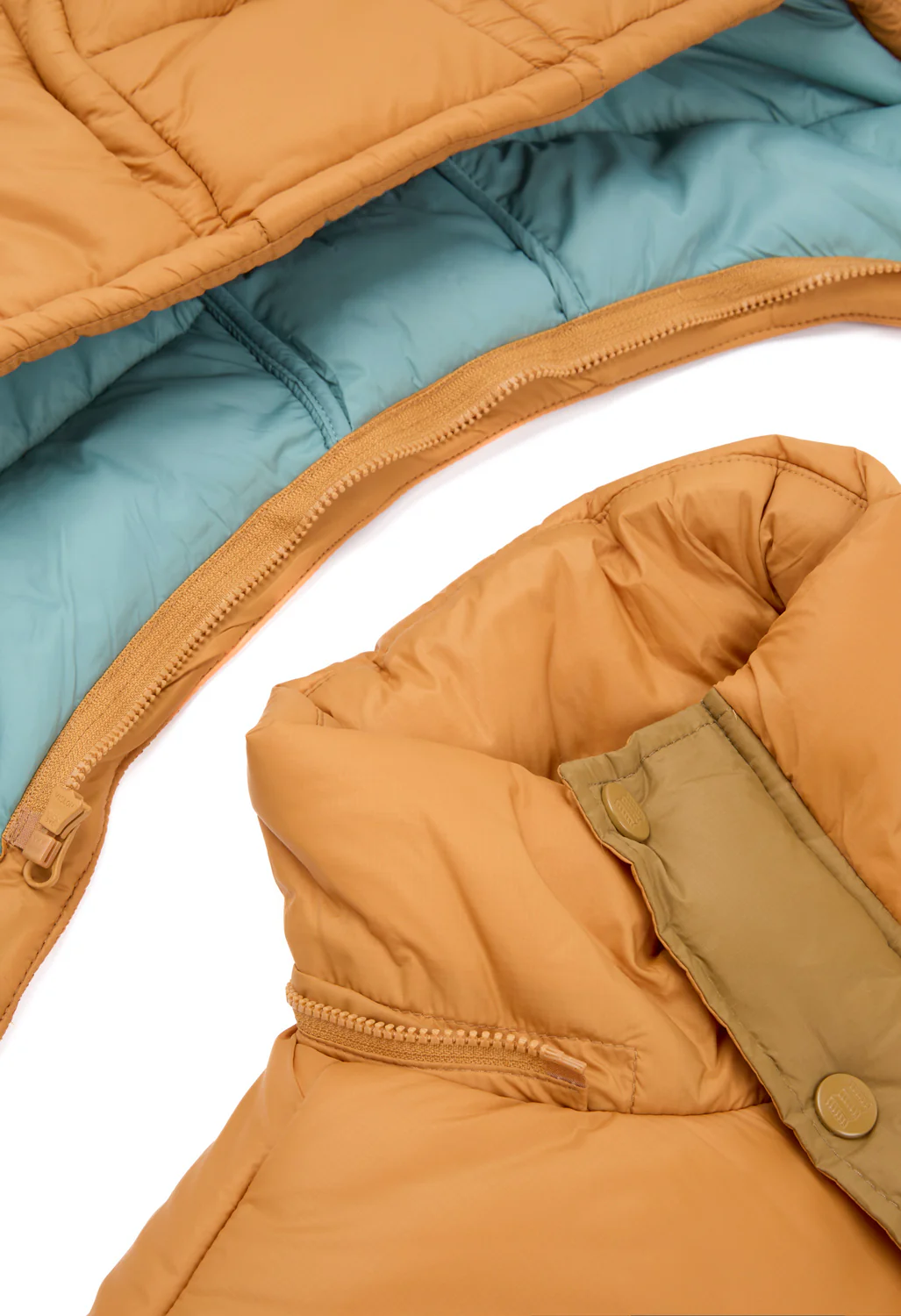 Topo Designs Men's Retro Ridge Puffer Jacket - Dark Khaki / Spice - Image 6