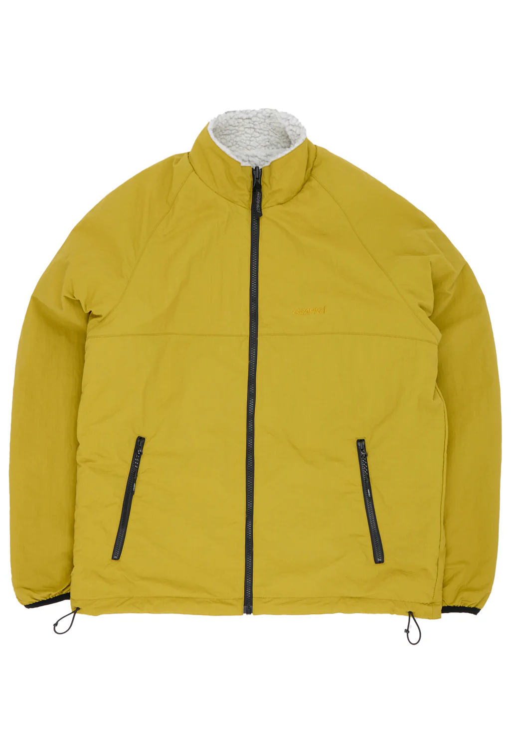 Gramicci Men's Reversible Sherpa Jacket - Natural / Chartreuse - Image 4