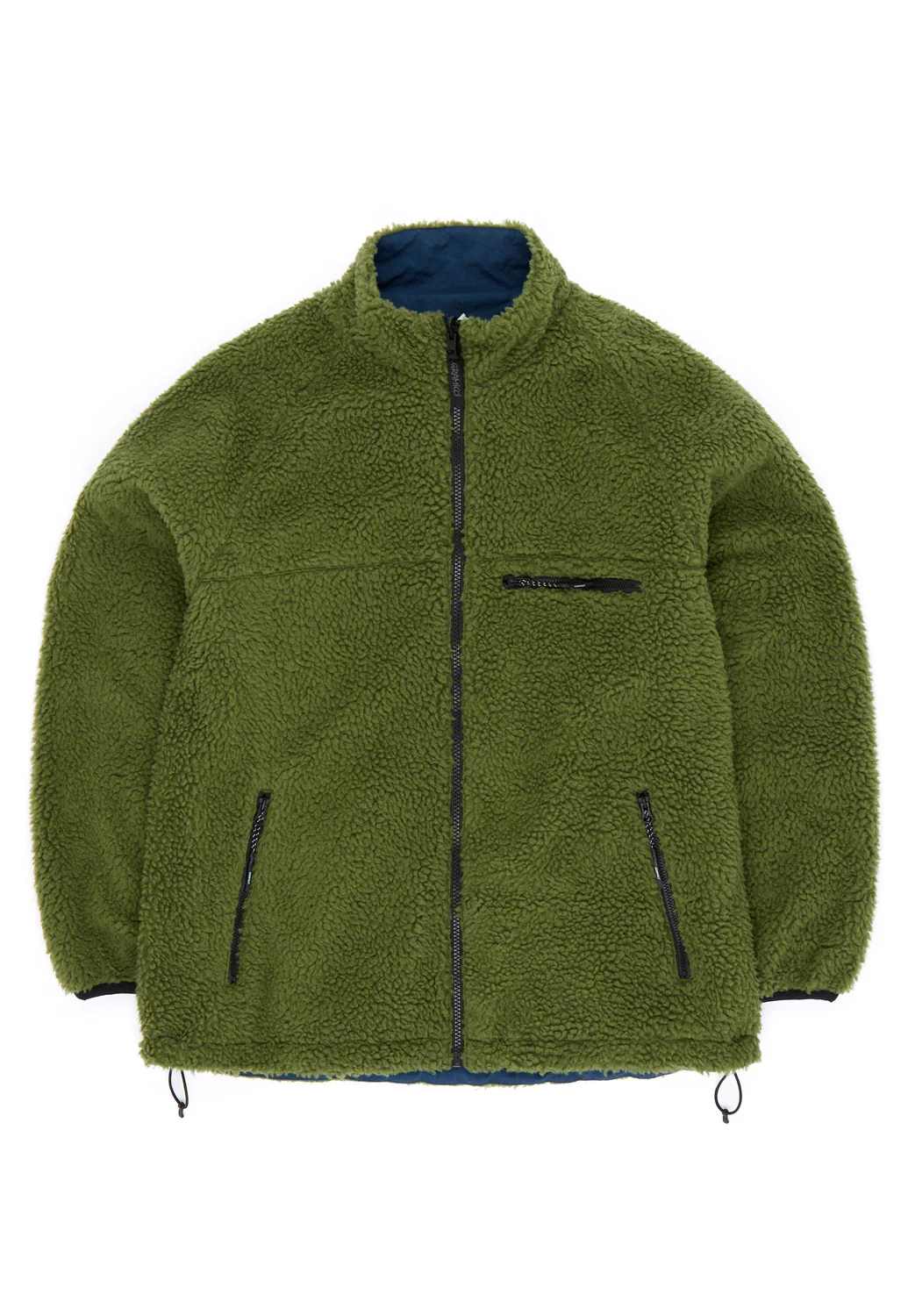 Gramicci Men's Reversible Sherpa Jacket - Olive / Dusty Navy