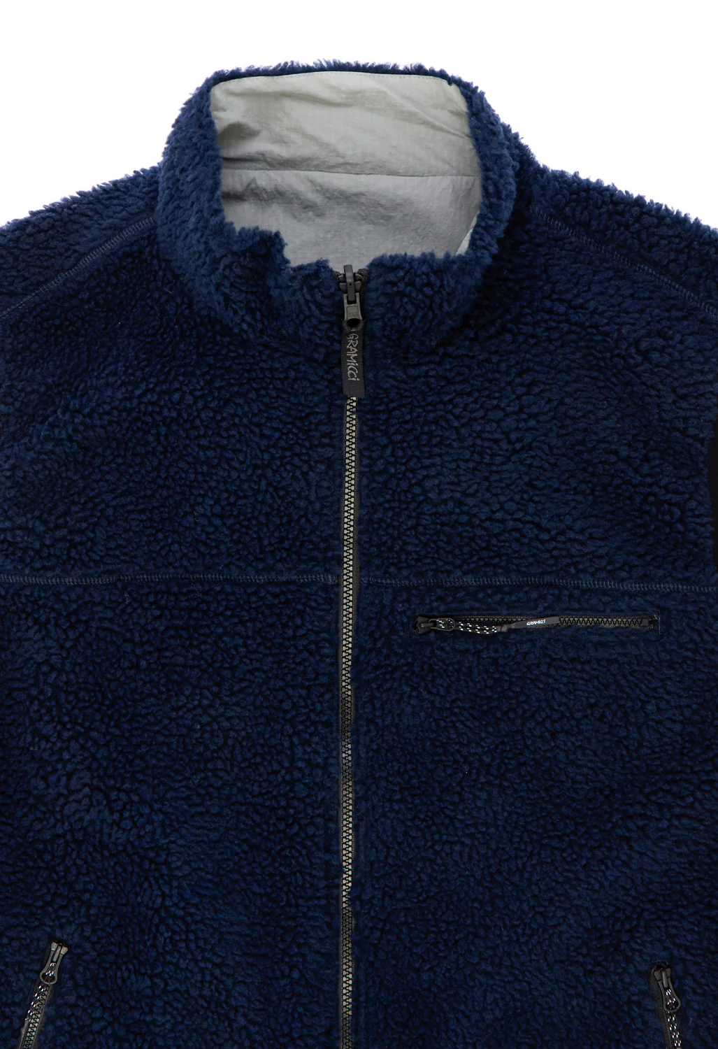 Gramicci Men's Reversible Sherpa Vest - Navy / Grey - Image 4