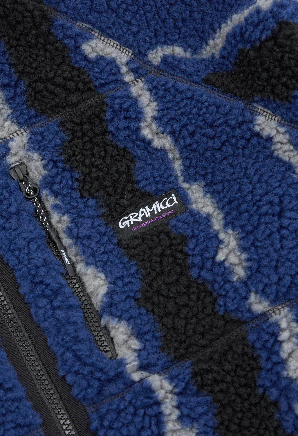 Gramicci Men's Ripple Sherpa Jacket - Navy Ripple - Image 4