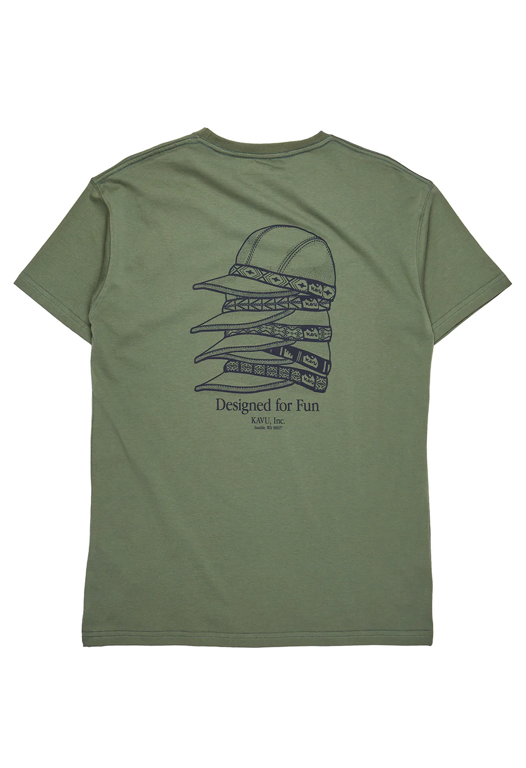 KAVU Men's Stackcap Tee - Dark Forest
