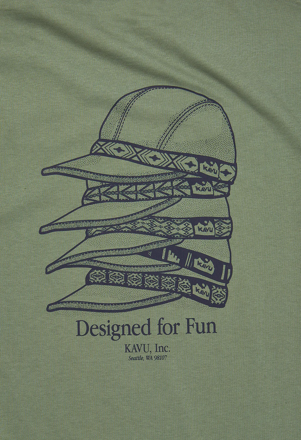 KAVU Men's Stackcap Tee - Dark Forest - Image 3
