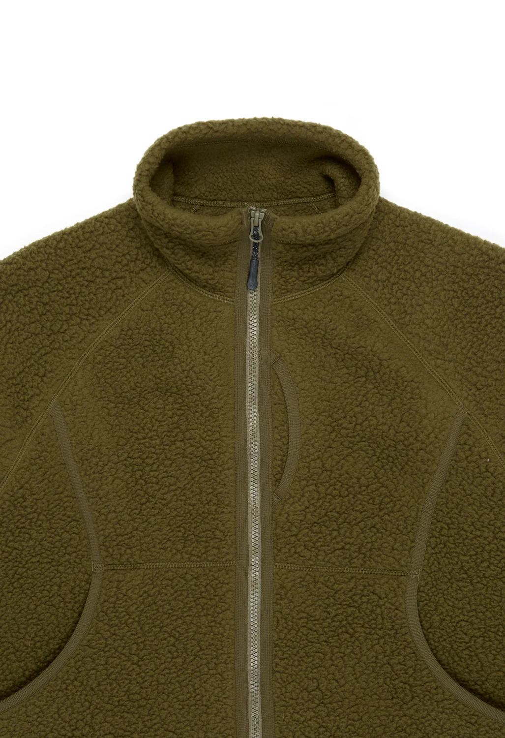 Snow Peak Men's Thermal Boa Fleece Jacket - Olive - Image 3