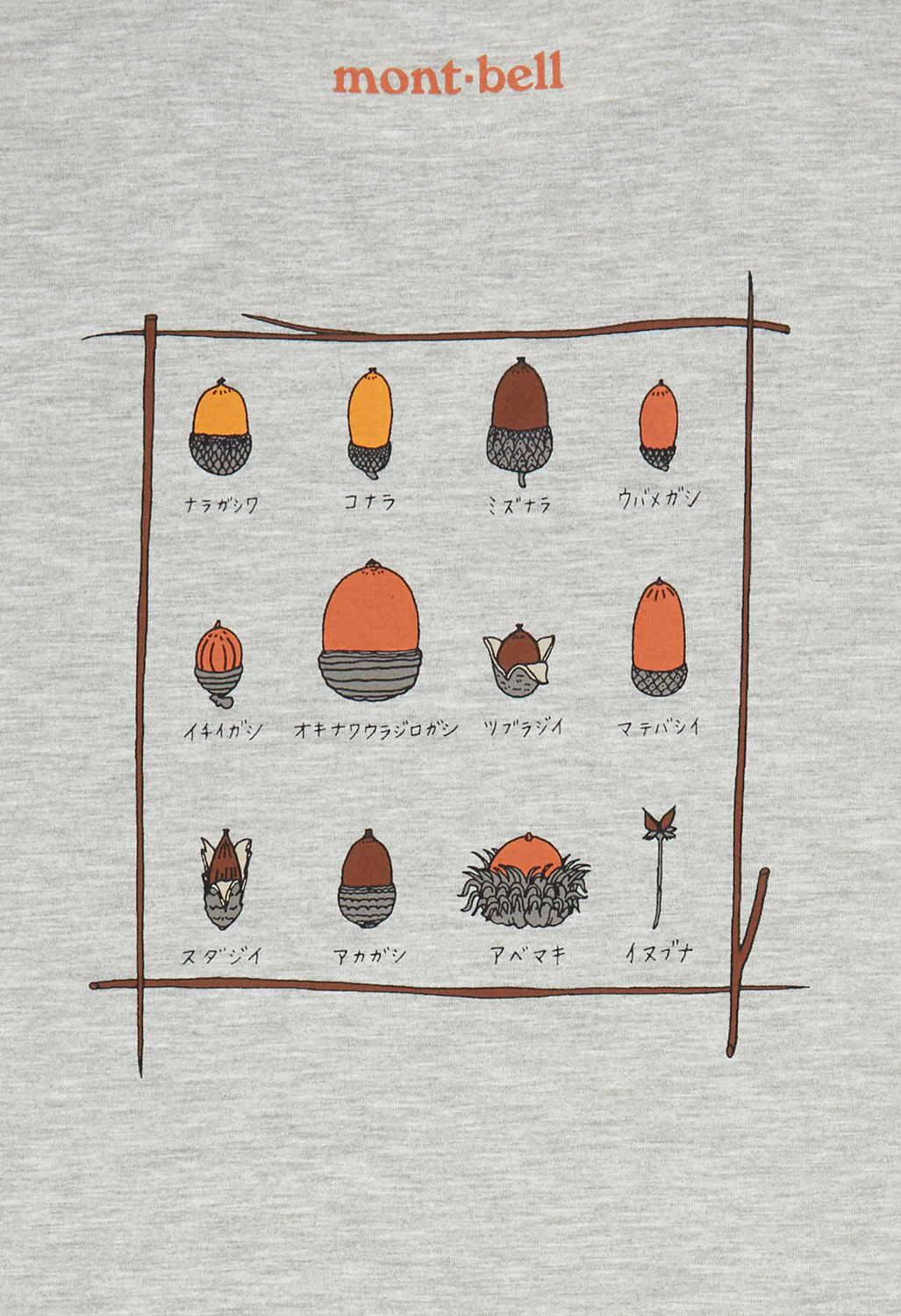 Montbell Men's Wickron Acorns T-Shirt - Light Grey - Image 4