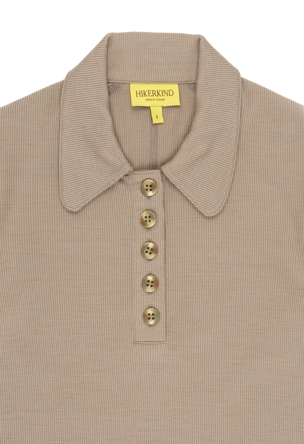 Women's Hikerkind Merino Ribbed Polo 01 - Morel - Image 3