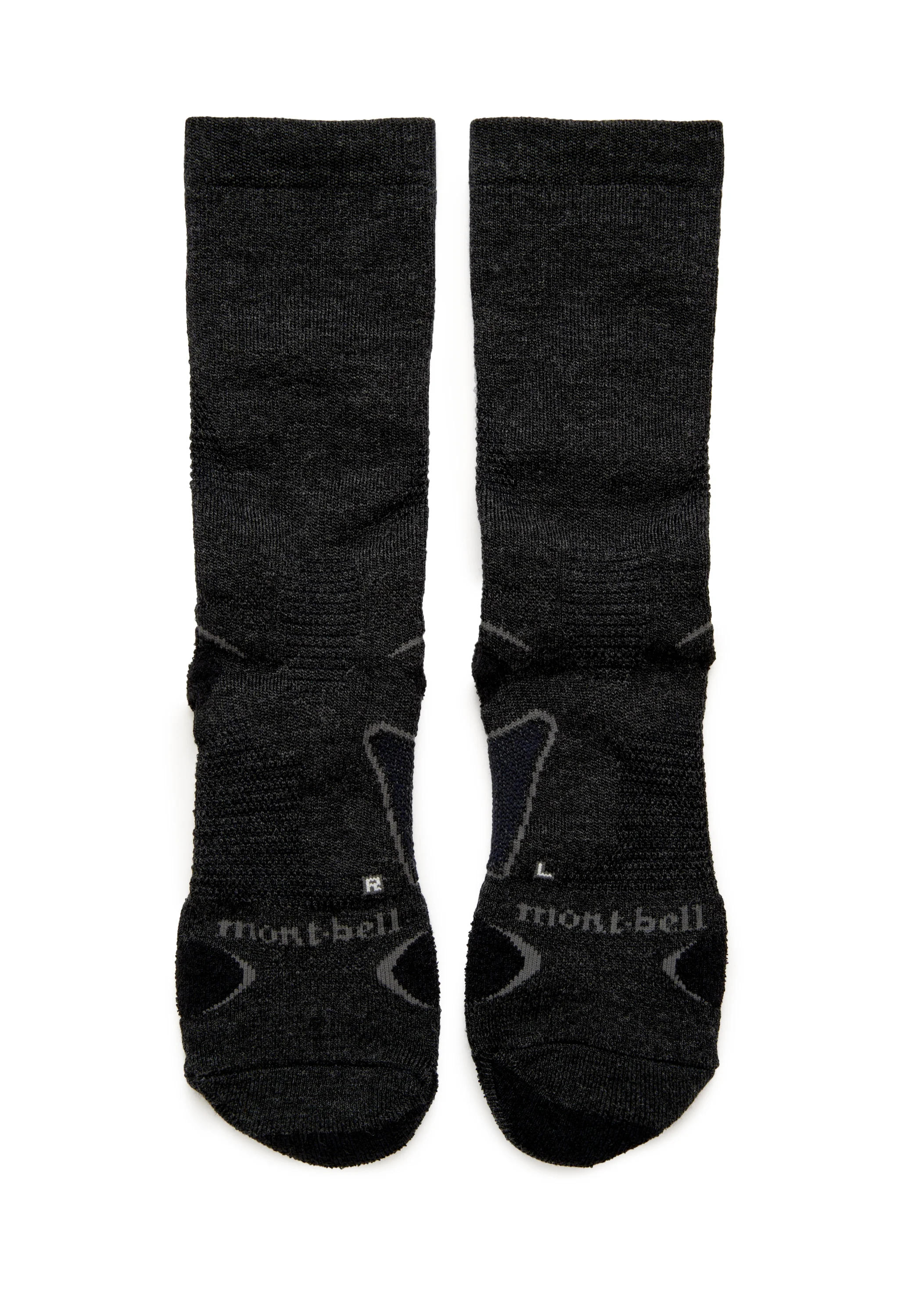 Montbell Merino Wool Supportec Trekking Socks - Dark Charcoal - Image 3
