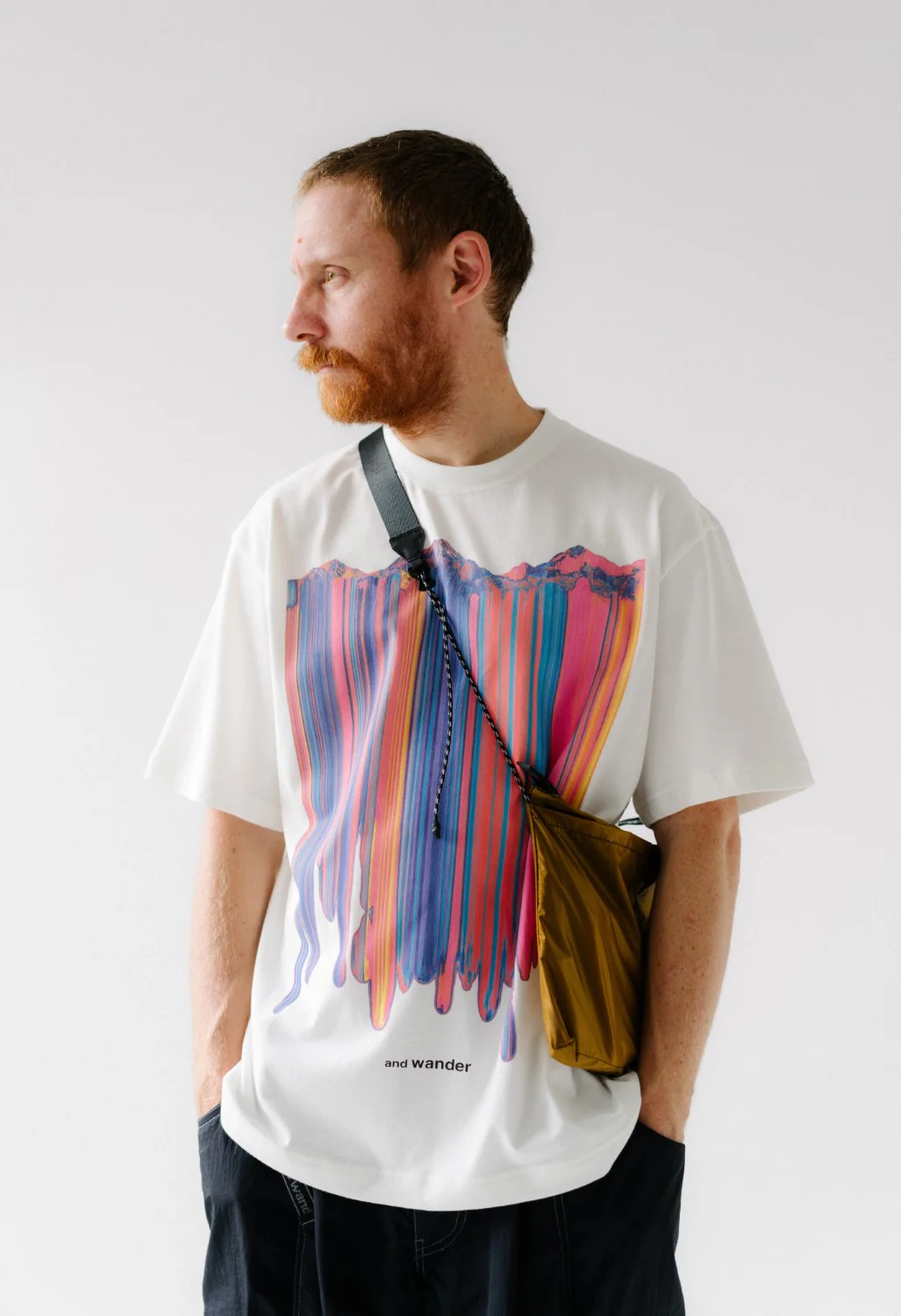 and wander Mirror Printed Tee - White - Image 5