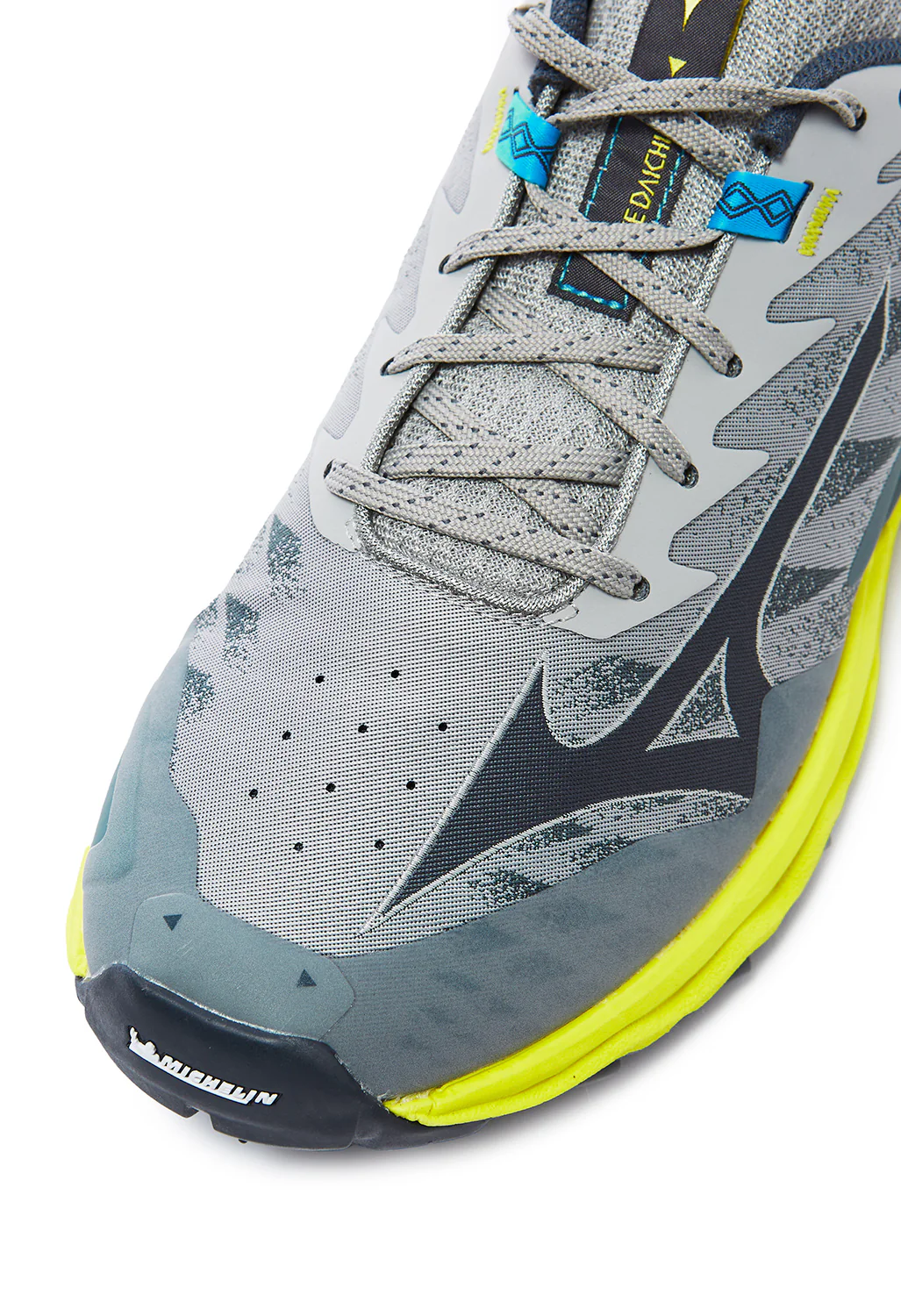 Mizuno Men's Wave Daichi 7 Trainers - Ghost Grey / Ombre Blue / Bolt 2 - Image 2