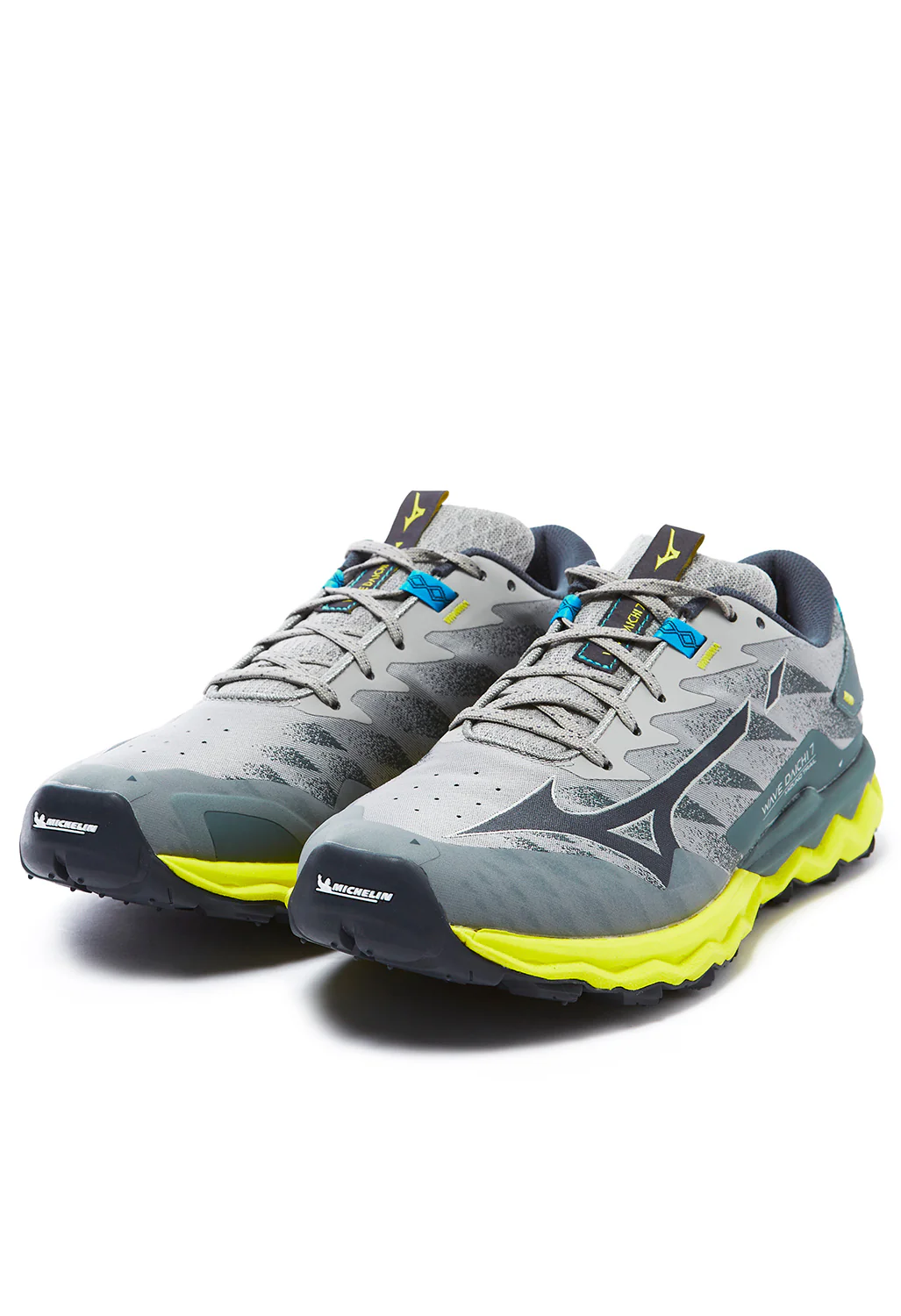 Mizuno Men's Wave Daichi 7 Trainers - Ghost Grey / Ombre Blue / Bolt 2 - Image 3