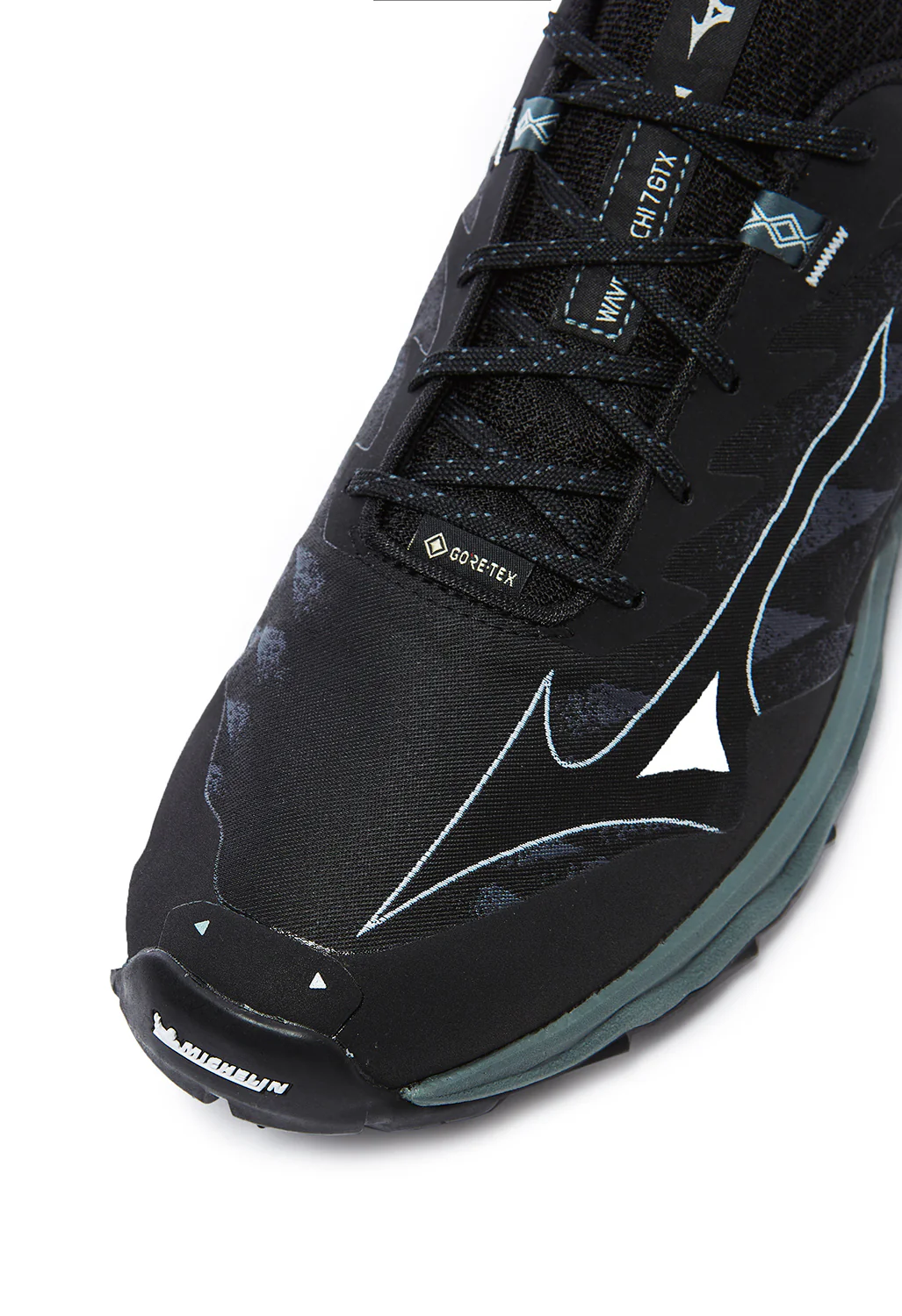 Mizuno Men's Wave Daichi GORE-TEX 7 Trainers - Black/Ombre Blue/Stormy Weather - Image 2