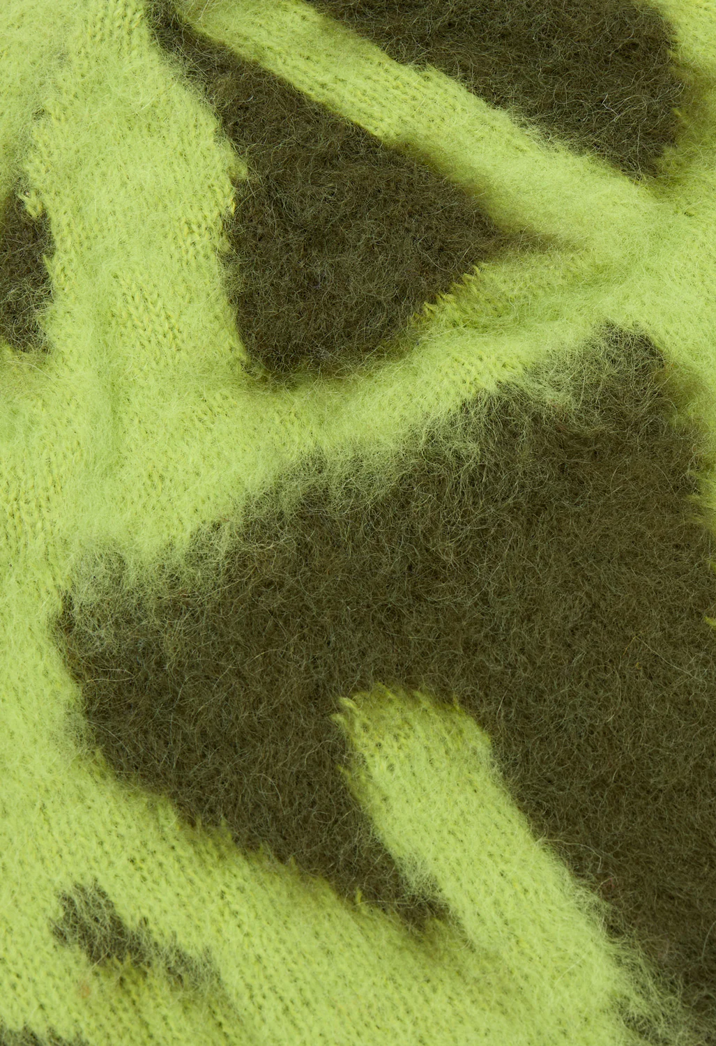 Gramicci Mohair Burly Runningman Beanie - Chartreuse - Image 4