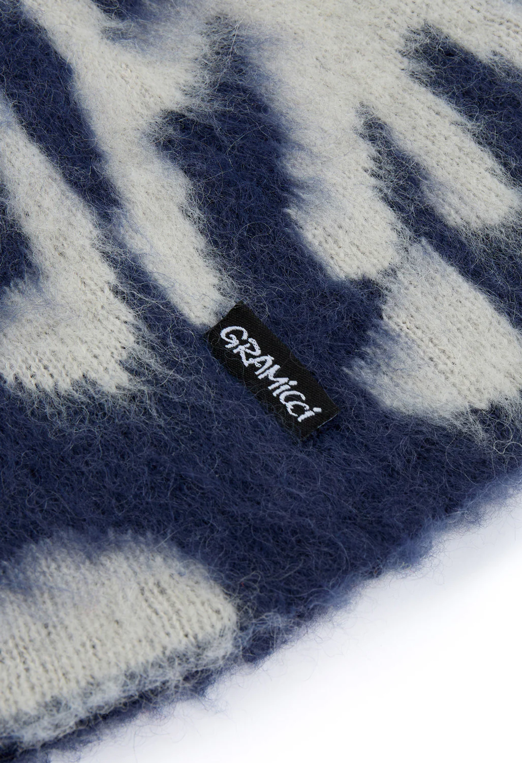 Gramicci Mohair Burly Runningman Beanie - Midnight - Image 3
