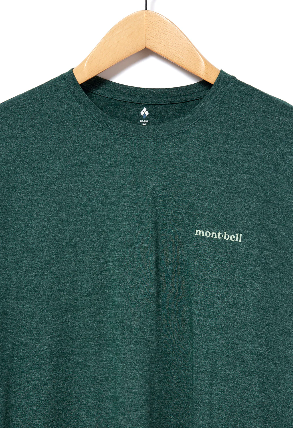 Montbell Men's Merino Wool Plus Light T-Shirt - Dark Green - Image 3
