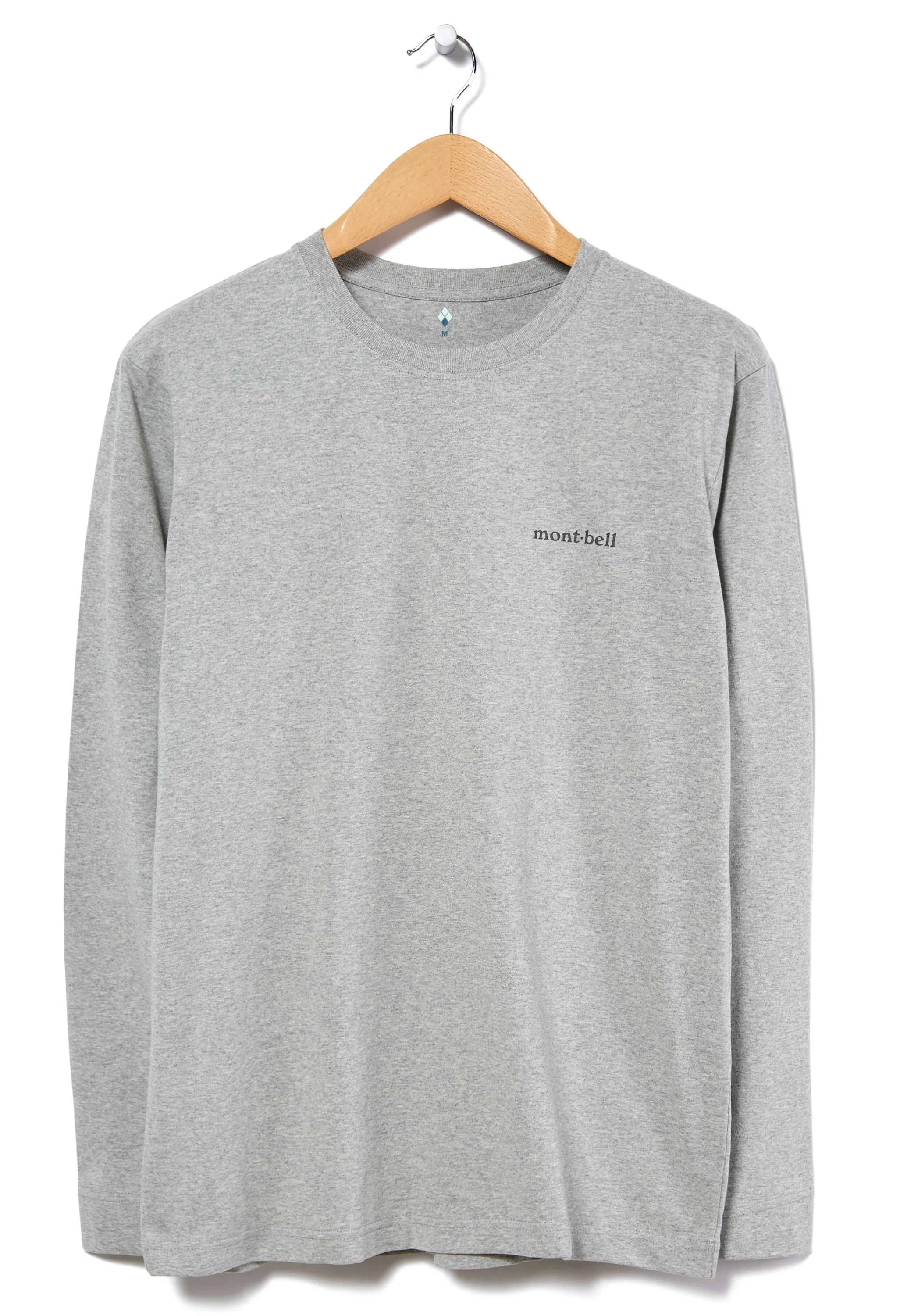 Montbell Men's Pear Skin Cotton Long Sleeve T-Shirt - Heather Grey