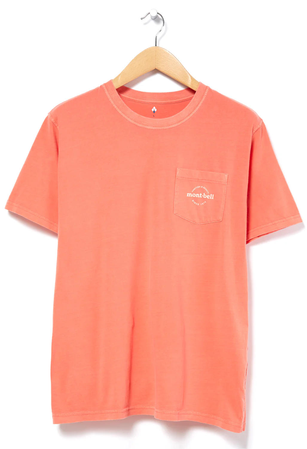 Montbell Men's Wash Out Cotton T-Shirt - Coral Pink