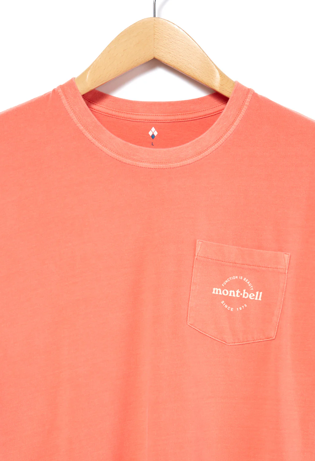 Montbell Men's Wash Out Cotton T-Shirt - Coral Pink - Image 3