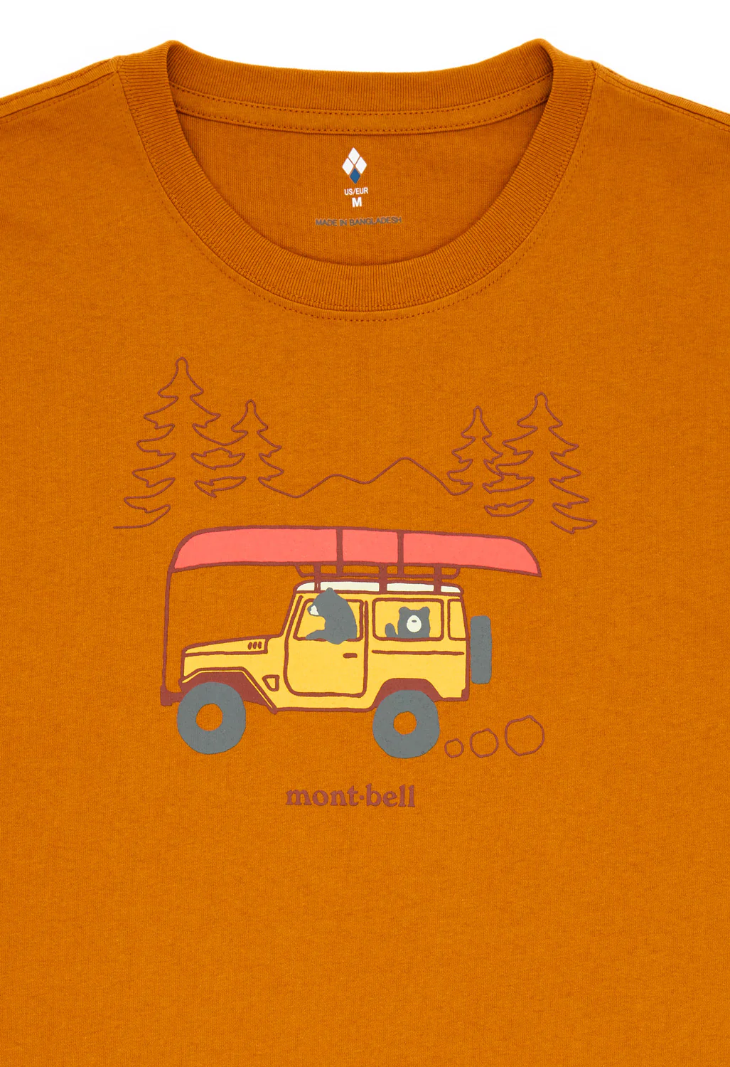 Montbell Men's Pear Skin Cotton Departure T-Shirt - Orange - Image 3