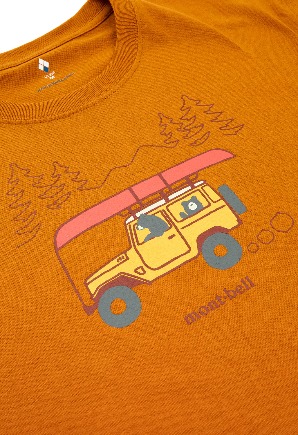 Montbell Men's Pear Skin Cotton Departure T-Shirt - Orange - Image 4