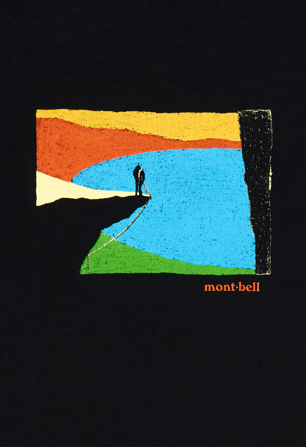 Montbell Men's Pear Skin Cotton Standing on the Lake T-Shirt - Black - Image 4