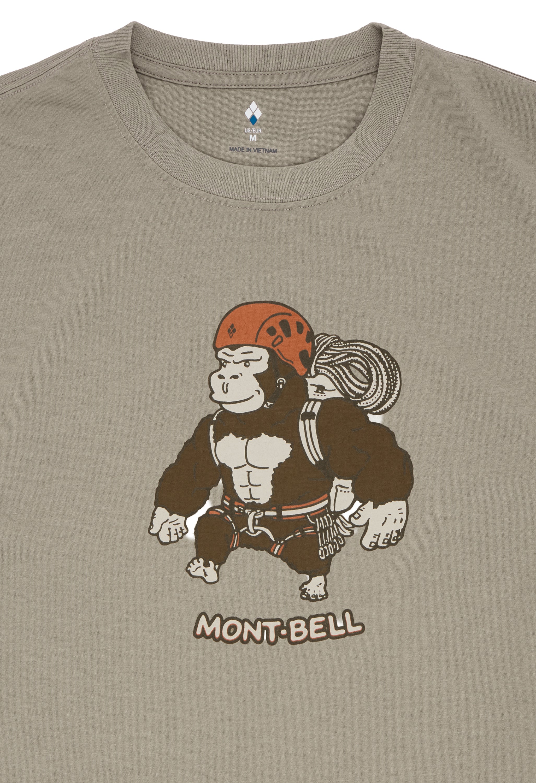 Montbell Men's Wickron Gorilla Climbing T-Shirt - Tan - Image 3